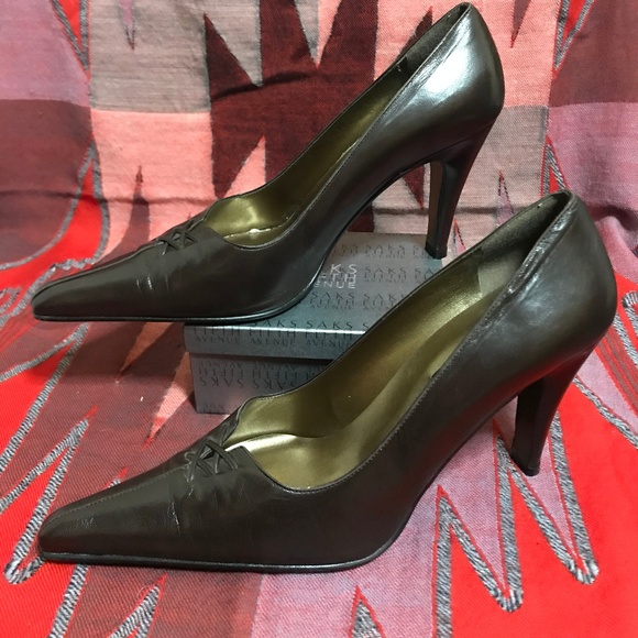 Proxy Dark Brown High Heels Pumps 9.5 M Spain - Picture 7 of 8